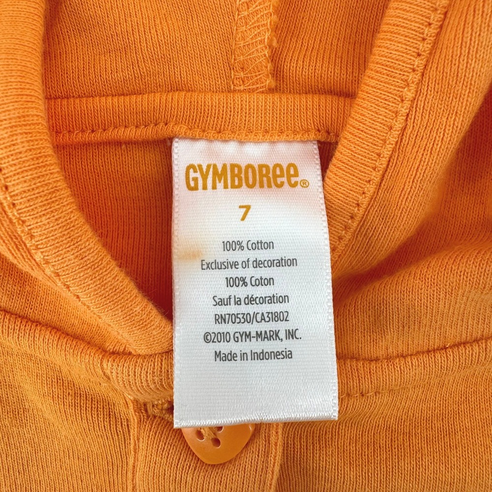 Gymboree Dress Girls 7 Panda Academy Orange Sleeve Love Heart Plaid Drop Waist - Picture 4 of 6